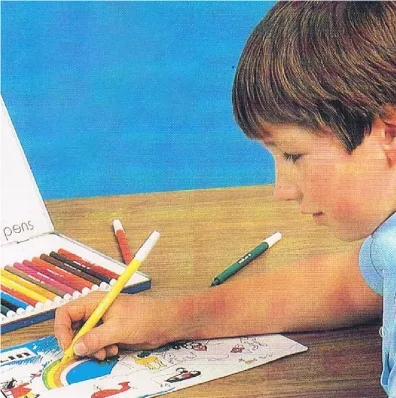 A child coloring a book with molin markers included in the rebranding of moLin®