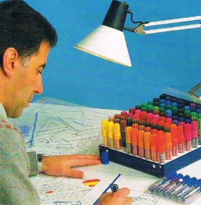 a man doing technical drawings included in the rebranding of moLin®