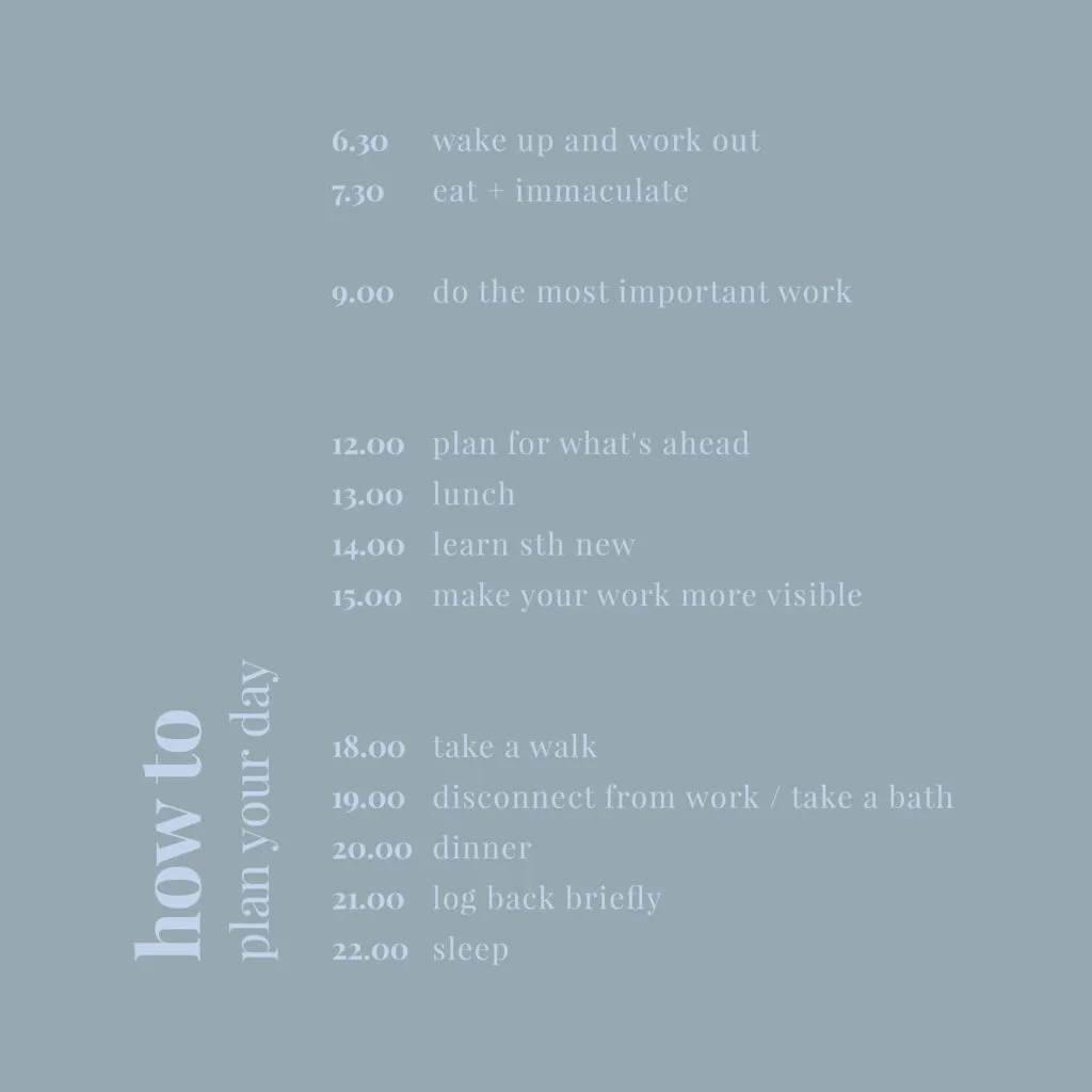 how to plan your day by guio 7